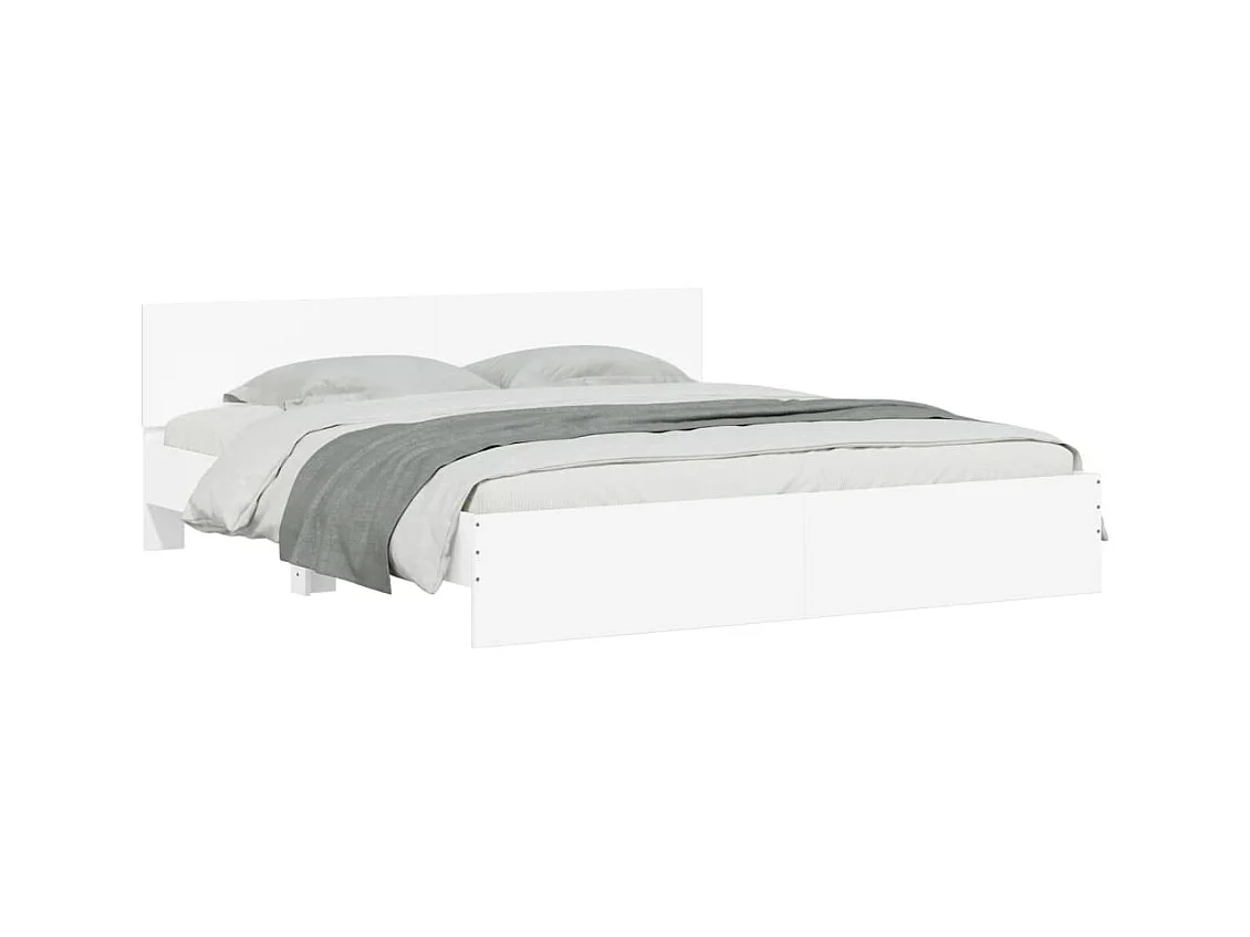 Giroletto con LED senza Materasso Bianco 180x200 cm