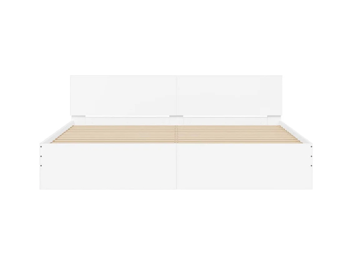 Giroletto con LED senza Materasso Bianco 180x200 cm