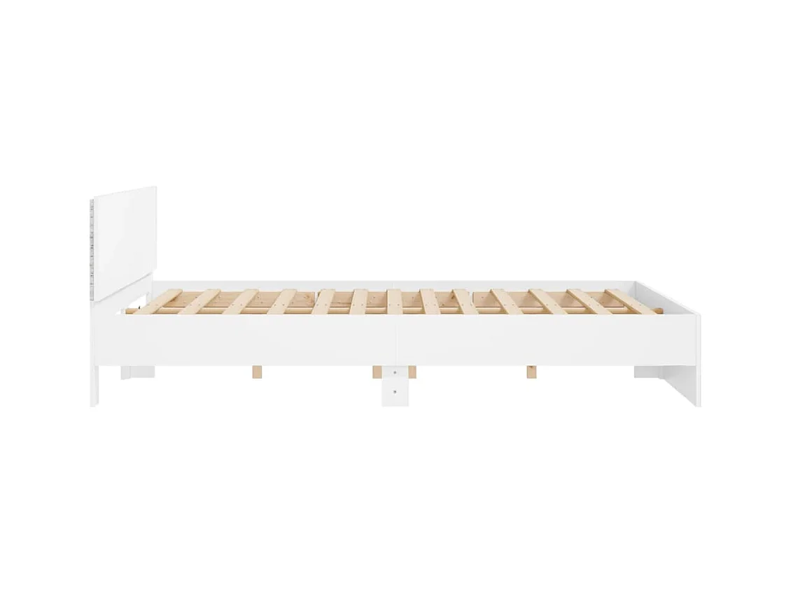 Giroletto con LED senza Materasso Bianco 180x200 cm