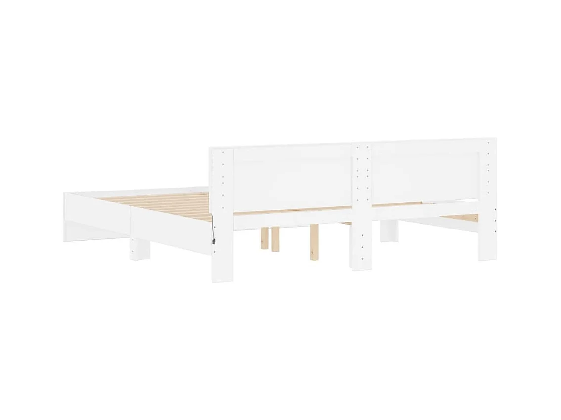 Giroletto con LED senza Materasso Bianco 180x200 cm