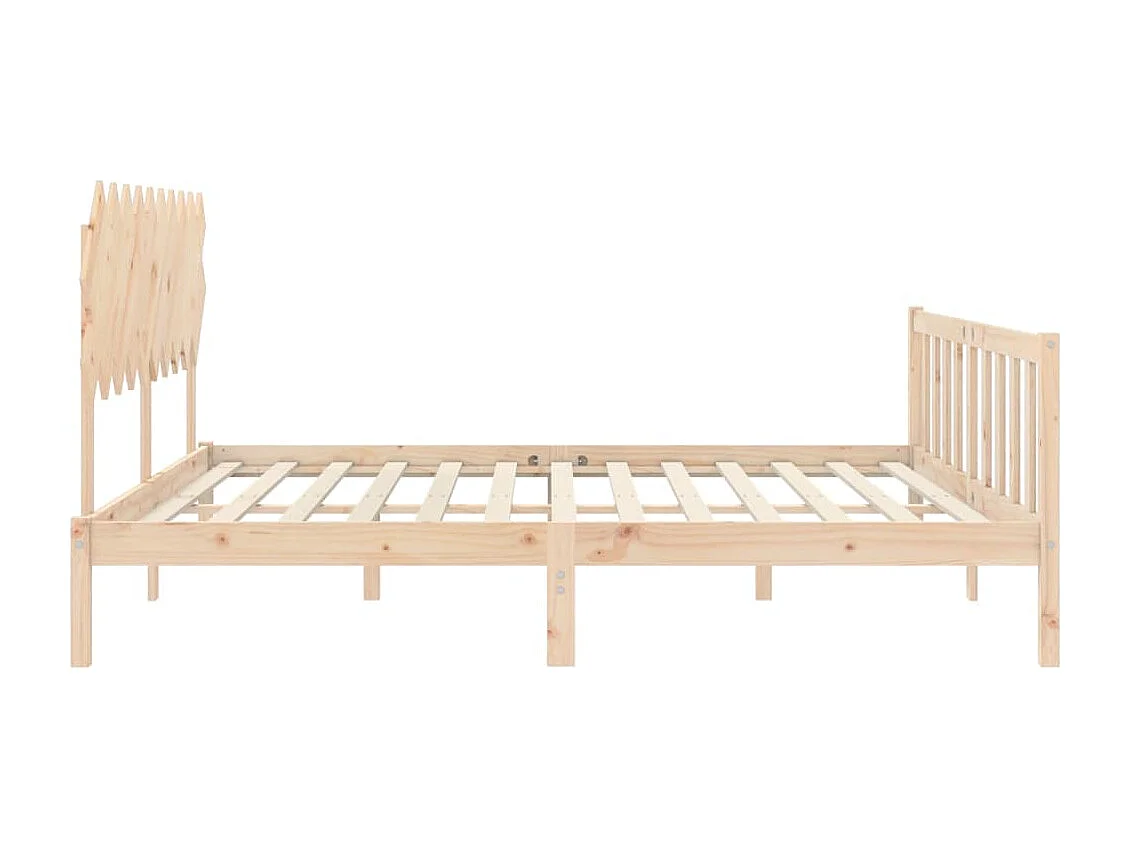 Bedframe met hoofdbord massief hout