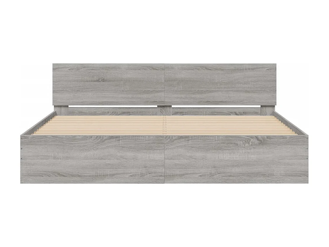 Giroletto con Testiera Grigio Sonoma 200x200 cm