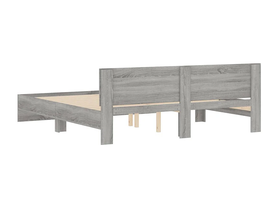 Giroletto con Testiera Grigio Sonoma 200x200 cm
