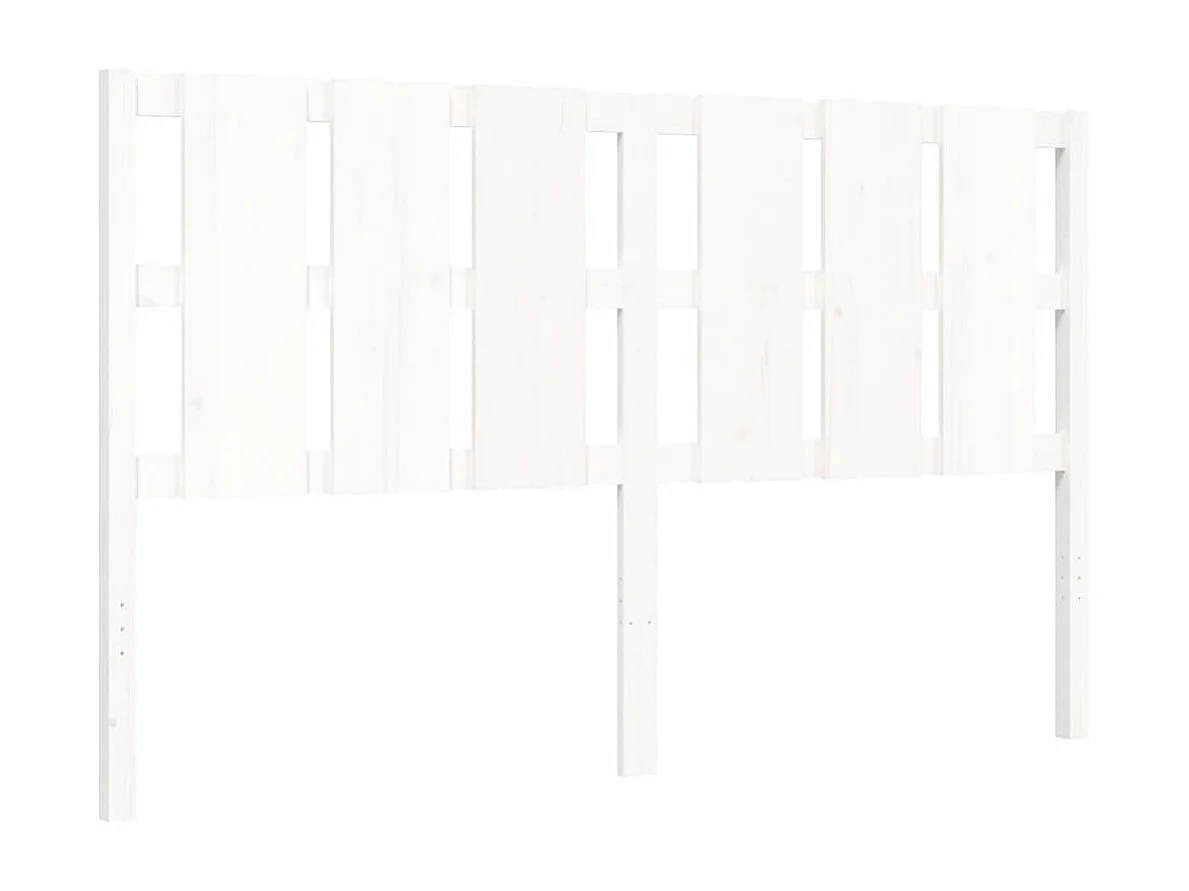 Cadre de lit sans matelas blanc bois de pin massif