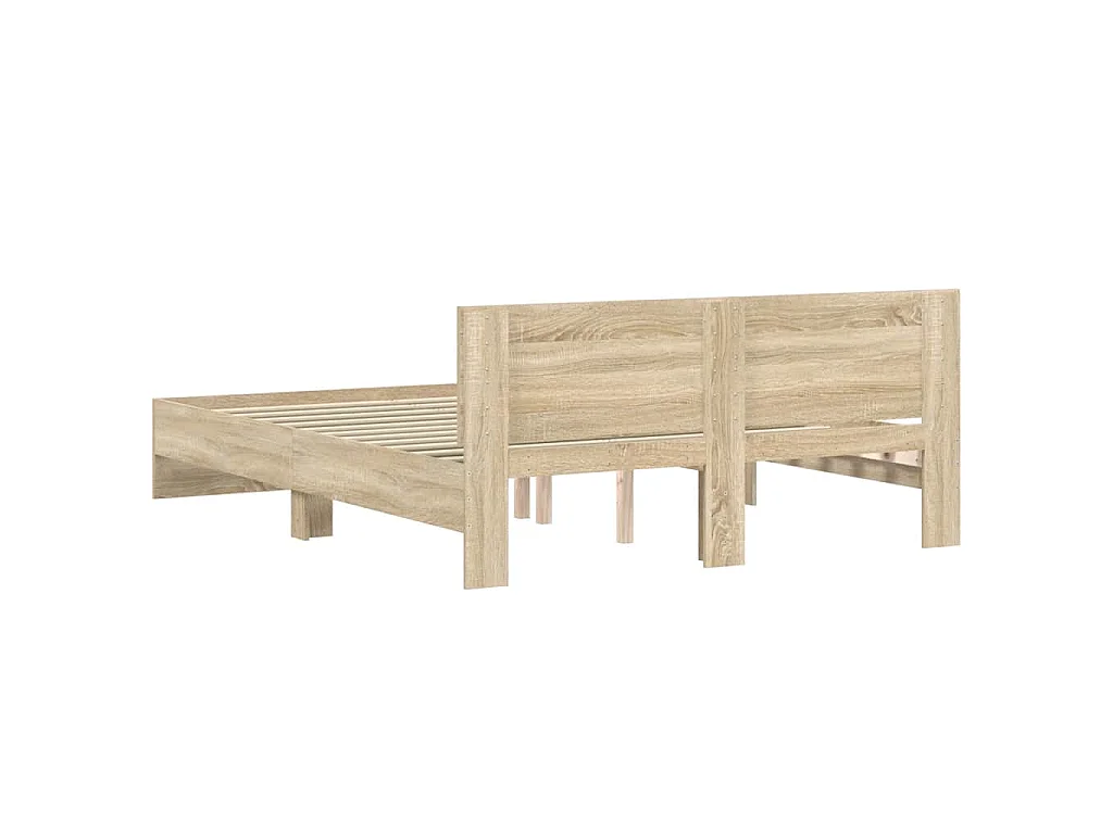 Cadre de lit sans matelas chêne sonoma 140x200 cm