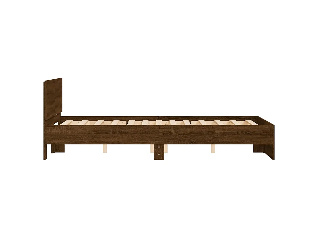 Cadre de lit sans matelas chêne marron 120x200 cm