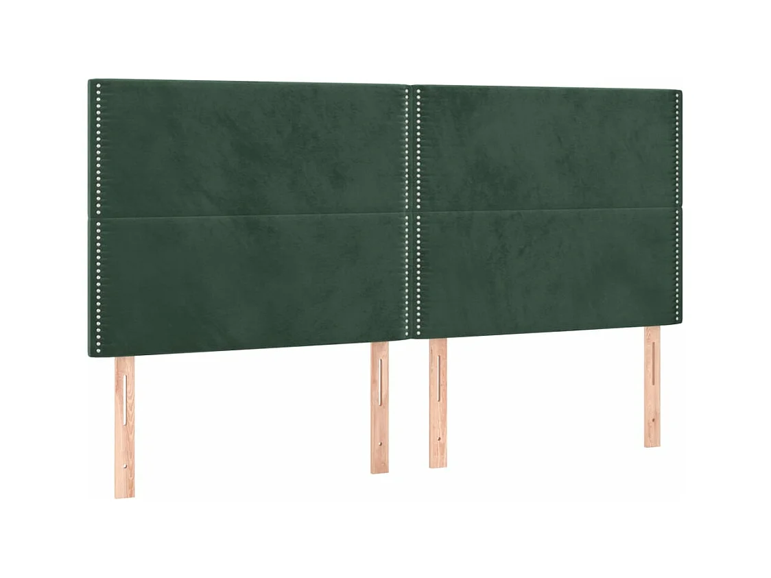 Boxspringbett mit Matratze Dunkelgrün 160x200 cm Samt