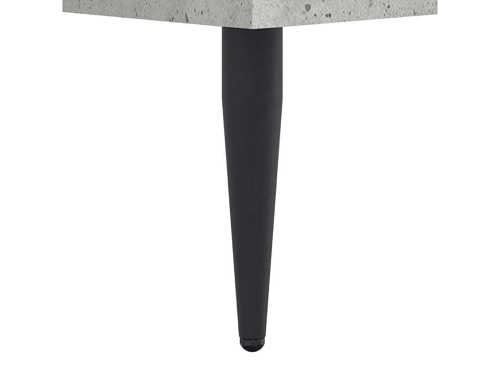 Cadre de lit sans matelas gris béton 140x190 cm