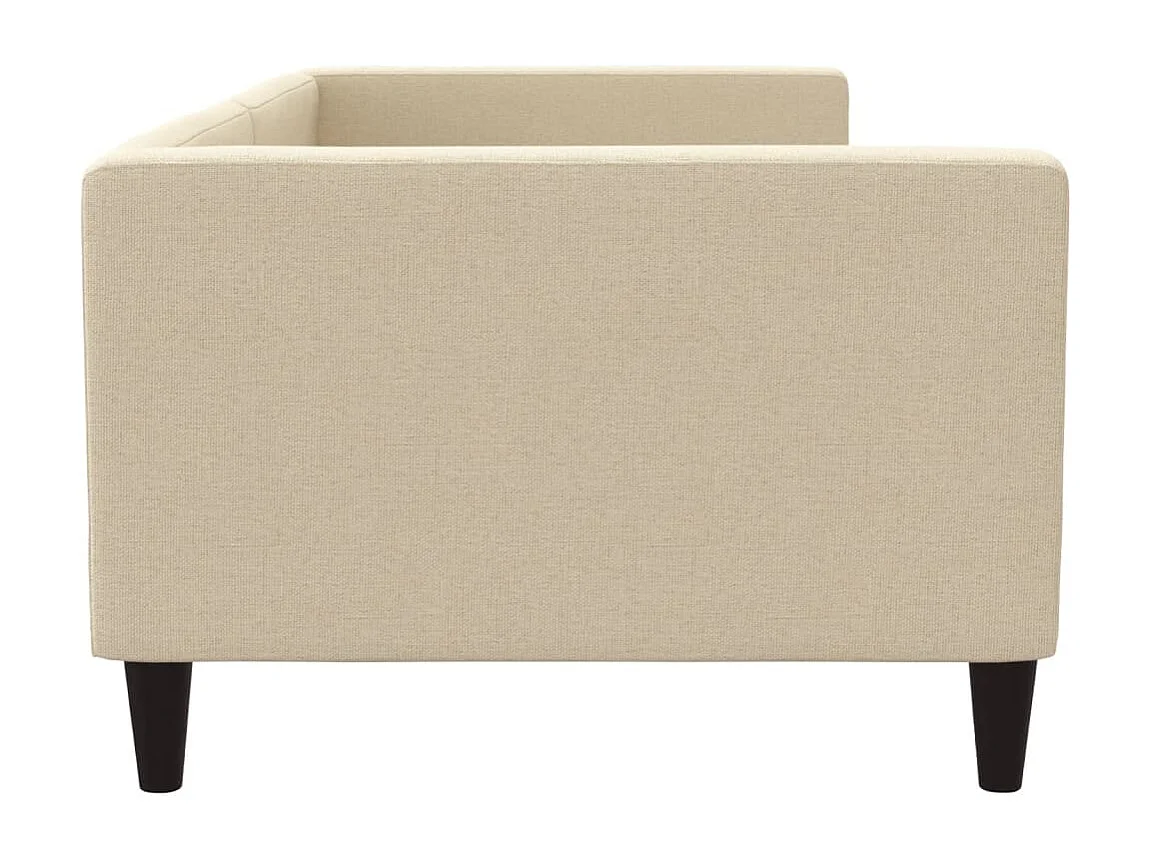 Tagesbett Creme 90x200 cm Stoff