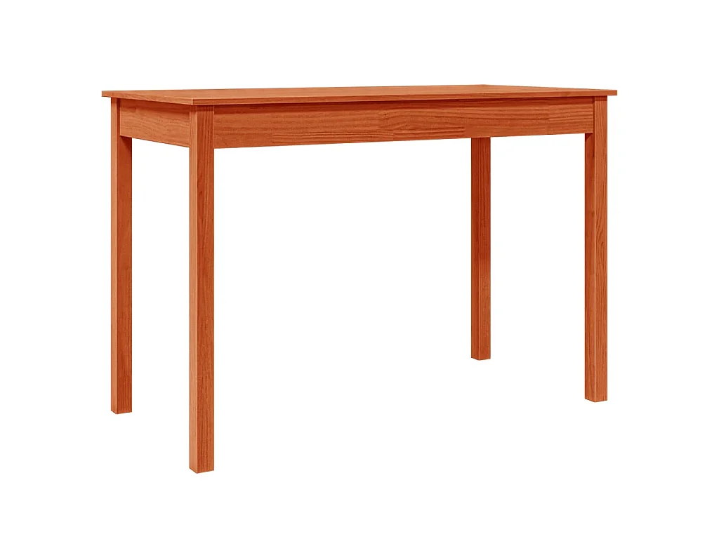 Table à manger marron cire 110x55x75 cm bois massif de pin
