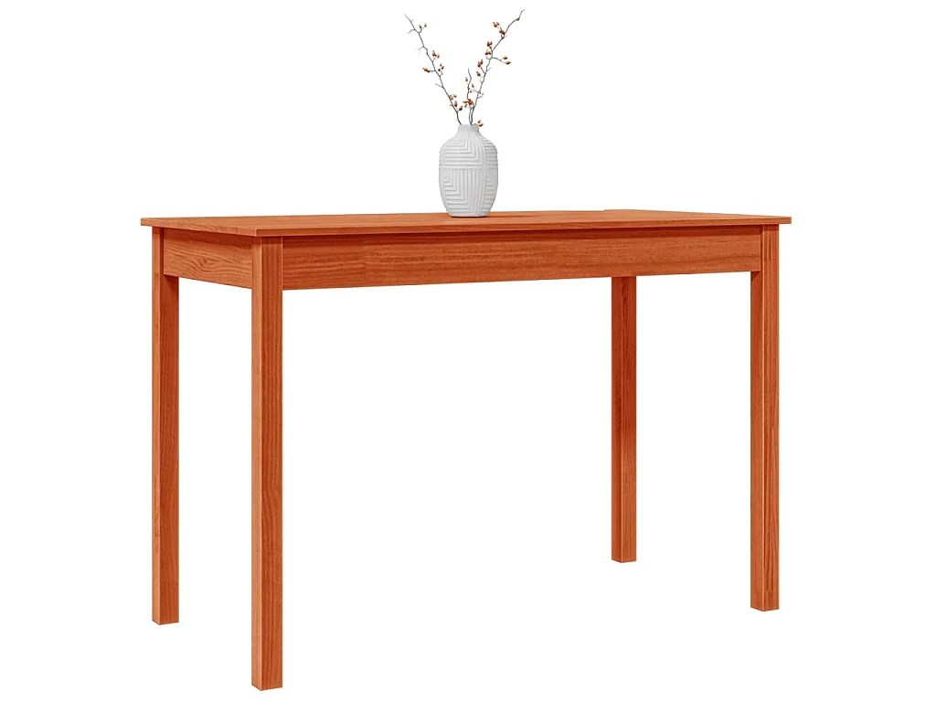 Table à manger marron cire 110x55x75 cm bois massif de pin