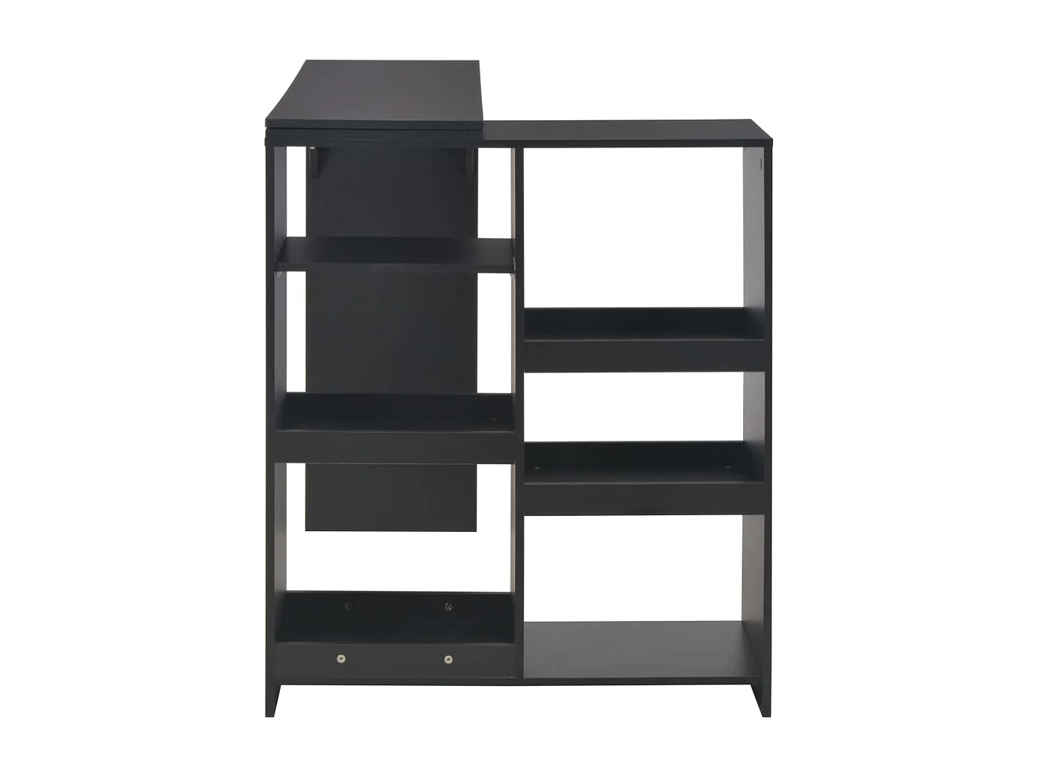 Table de bar avec tablette amovible Noir 138x39x110 cm