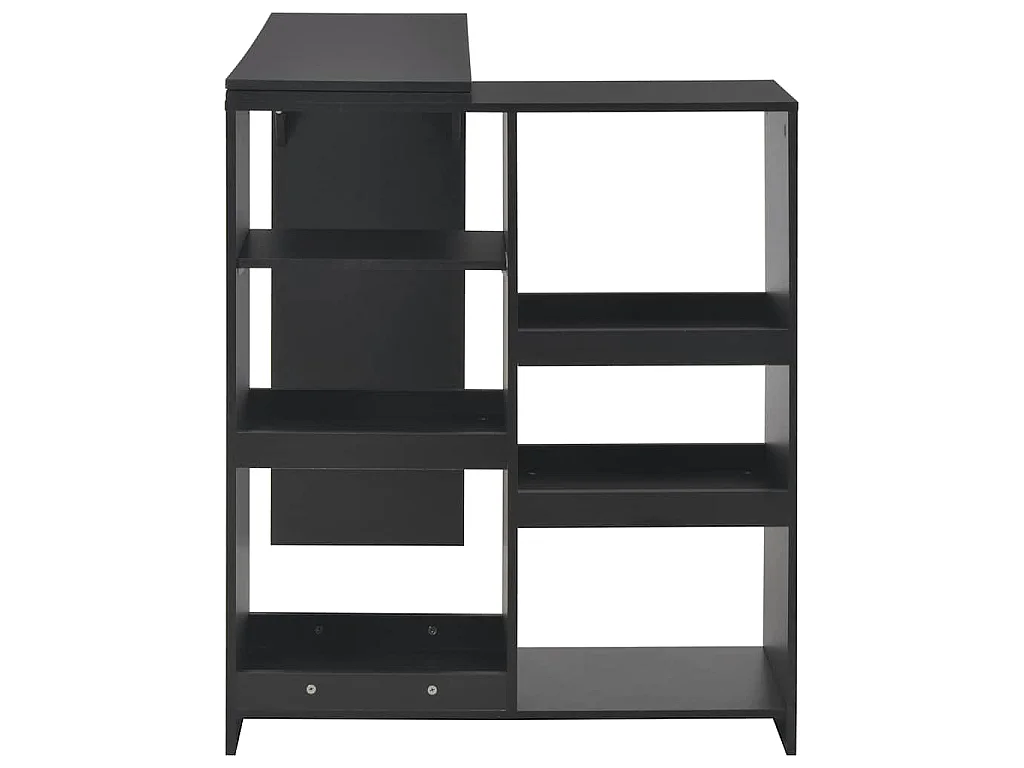 Bartisch mit Beweglichem Regal Schwarz 138x39x110 cm