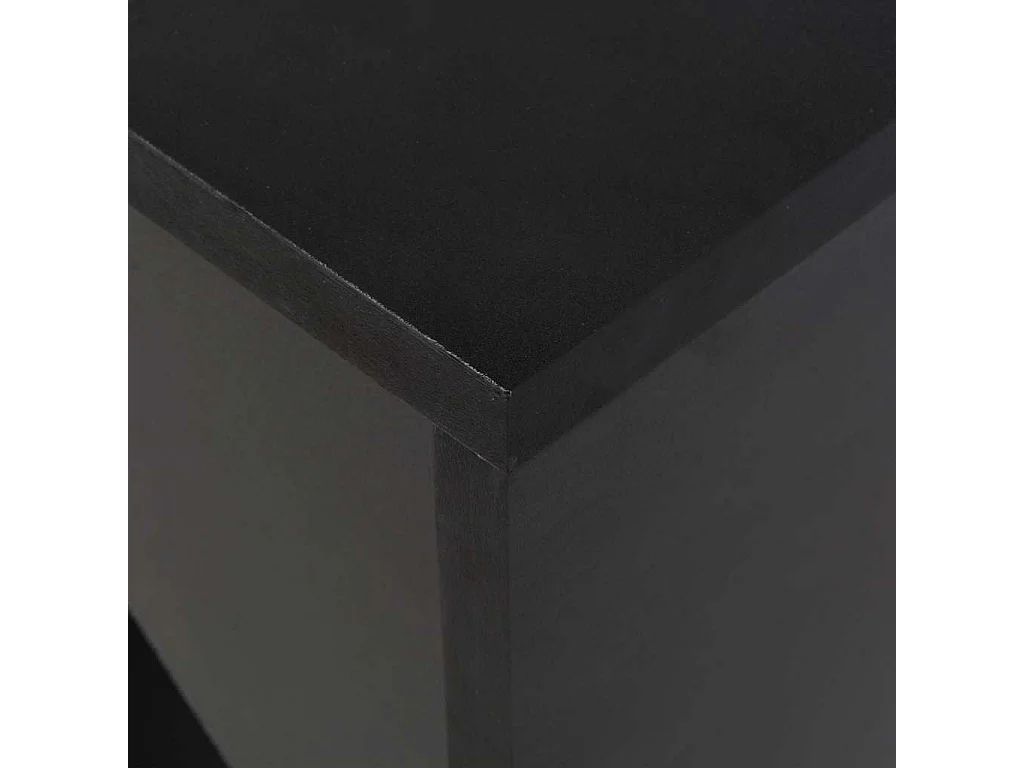 Bartisch mit Beweglichem Regal Schwarz 138x39x110 cm