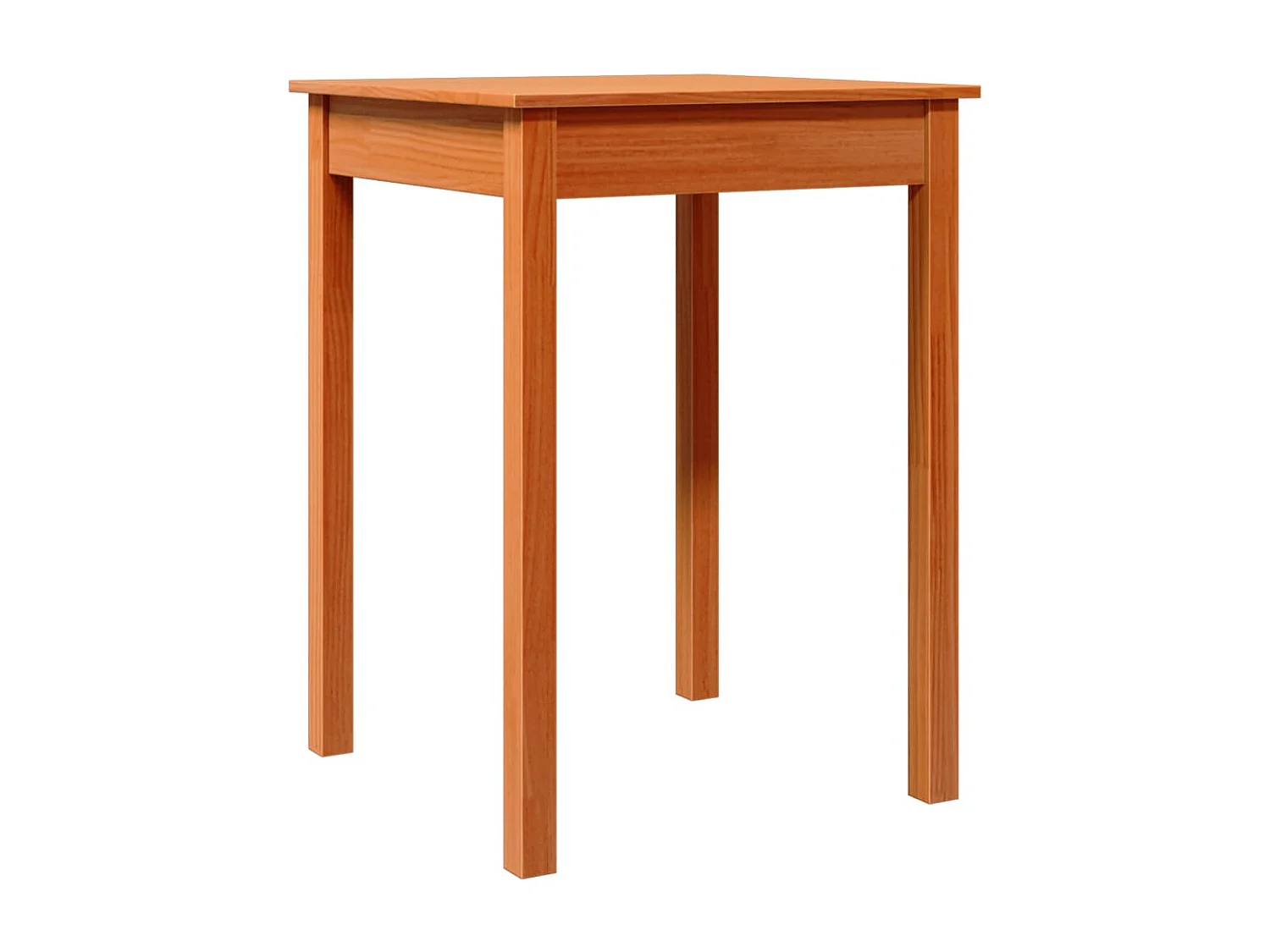 Table à manger cire marron 55x55x75 cm bois massif de pin