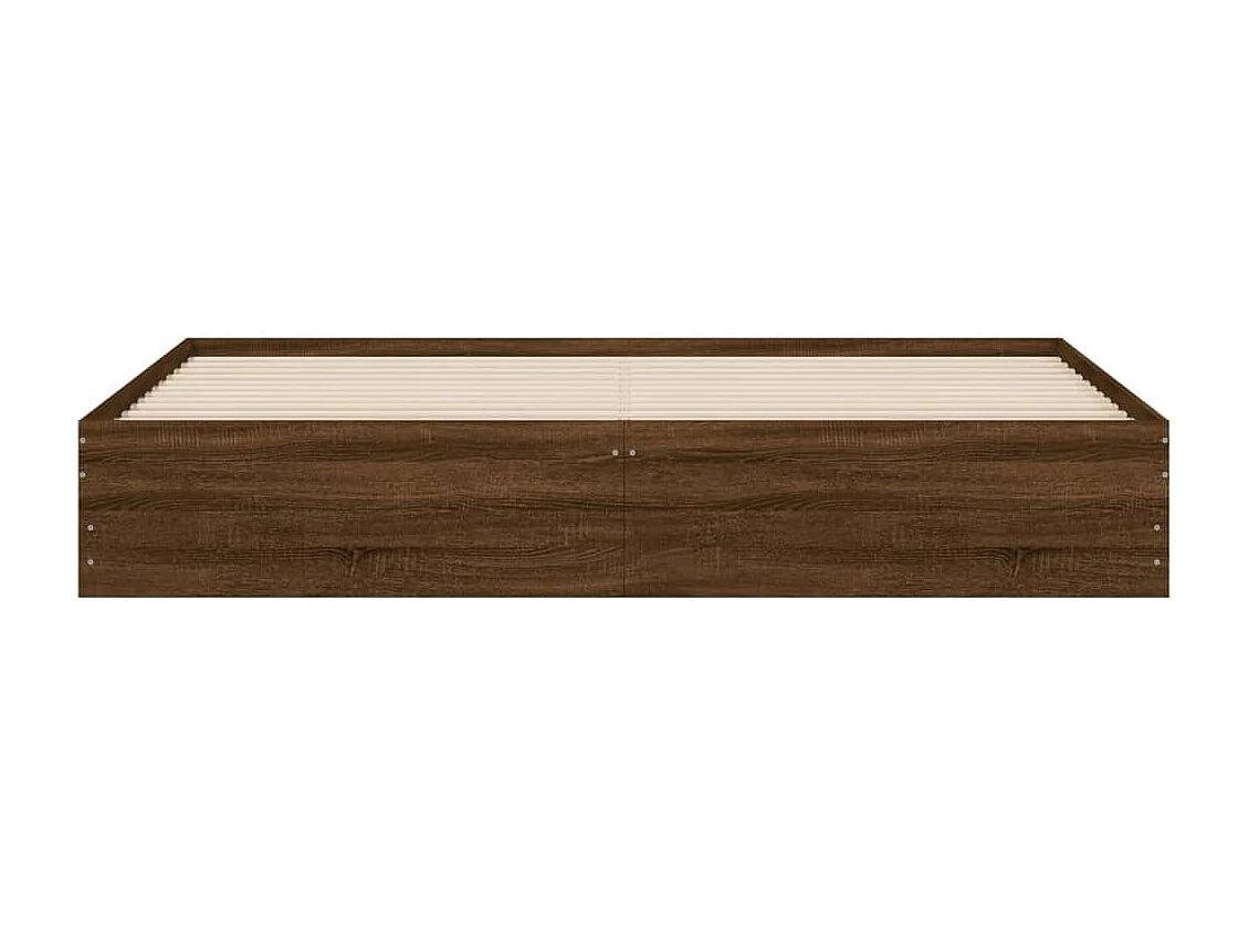 Cadre de lit avec tiroirs sans matelas chêne marron 200x200 cm