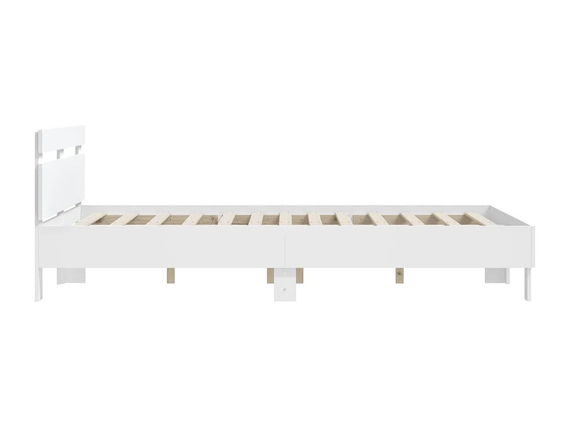 Cadre de lit sans matelas blanc 140x190 cm