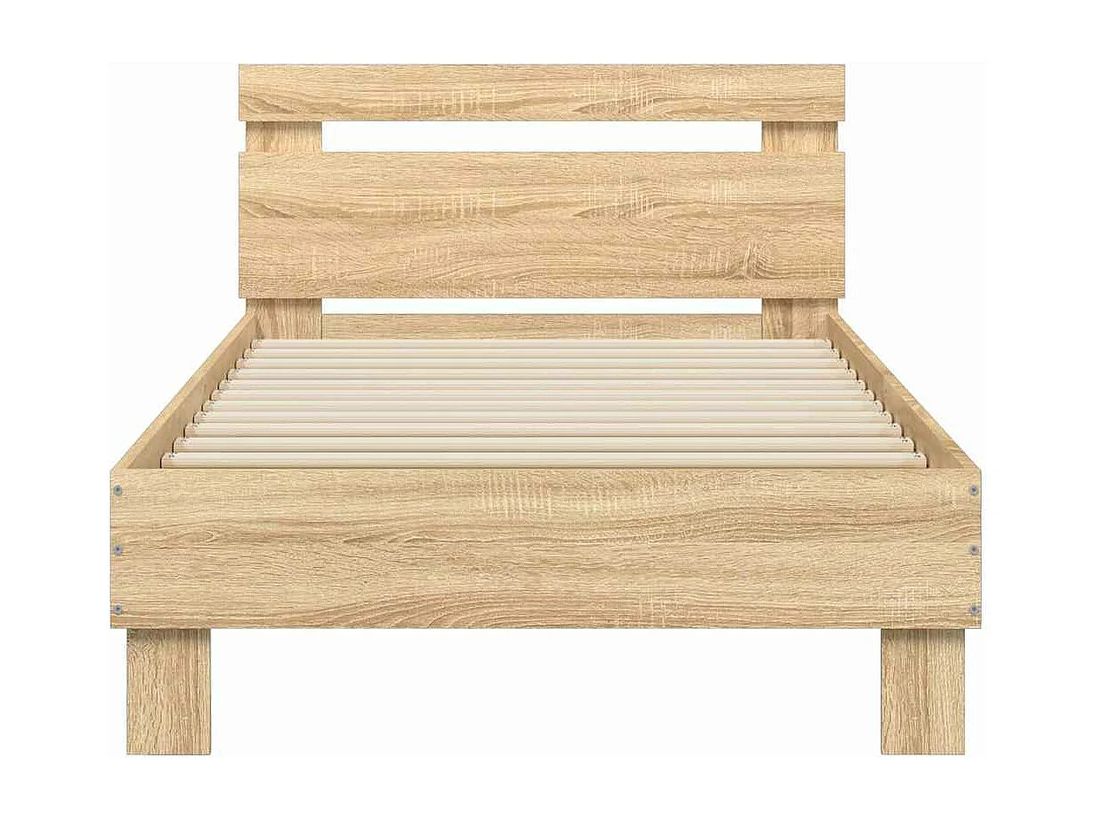 Cadre de lit sans matelas avec tête de lit 75x190 cm