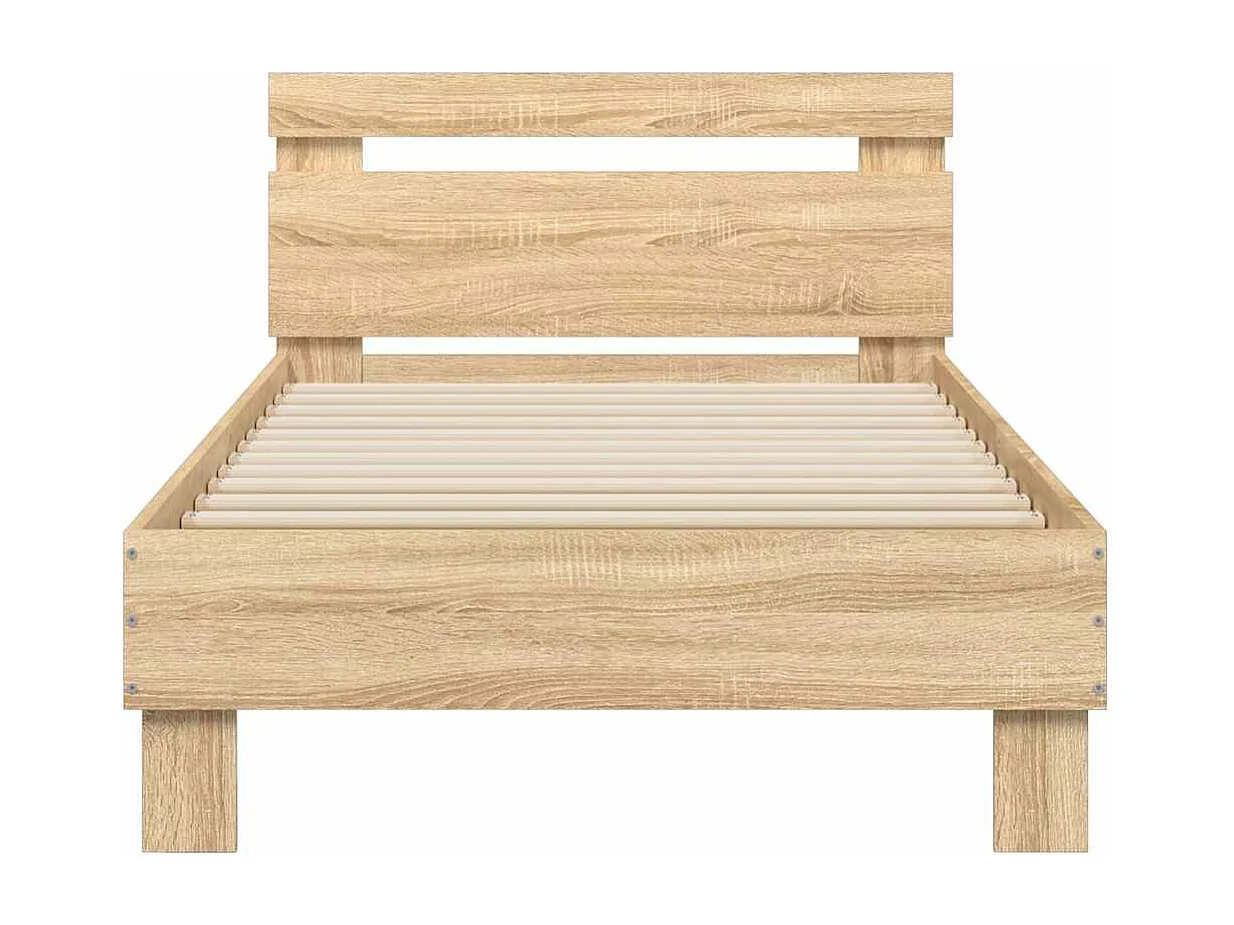 Cadre de lit sans matelas avec tête de lit 75x190 cm