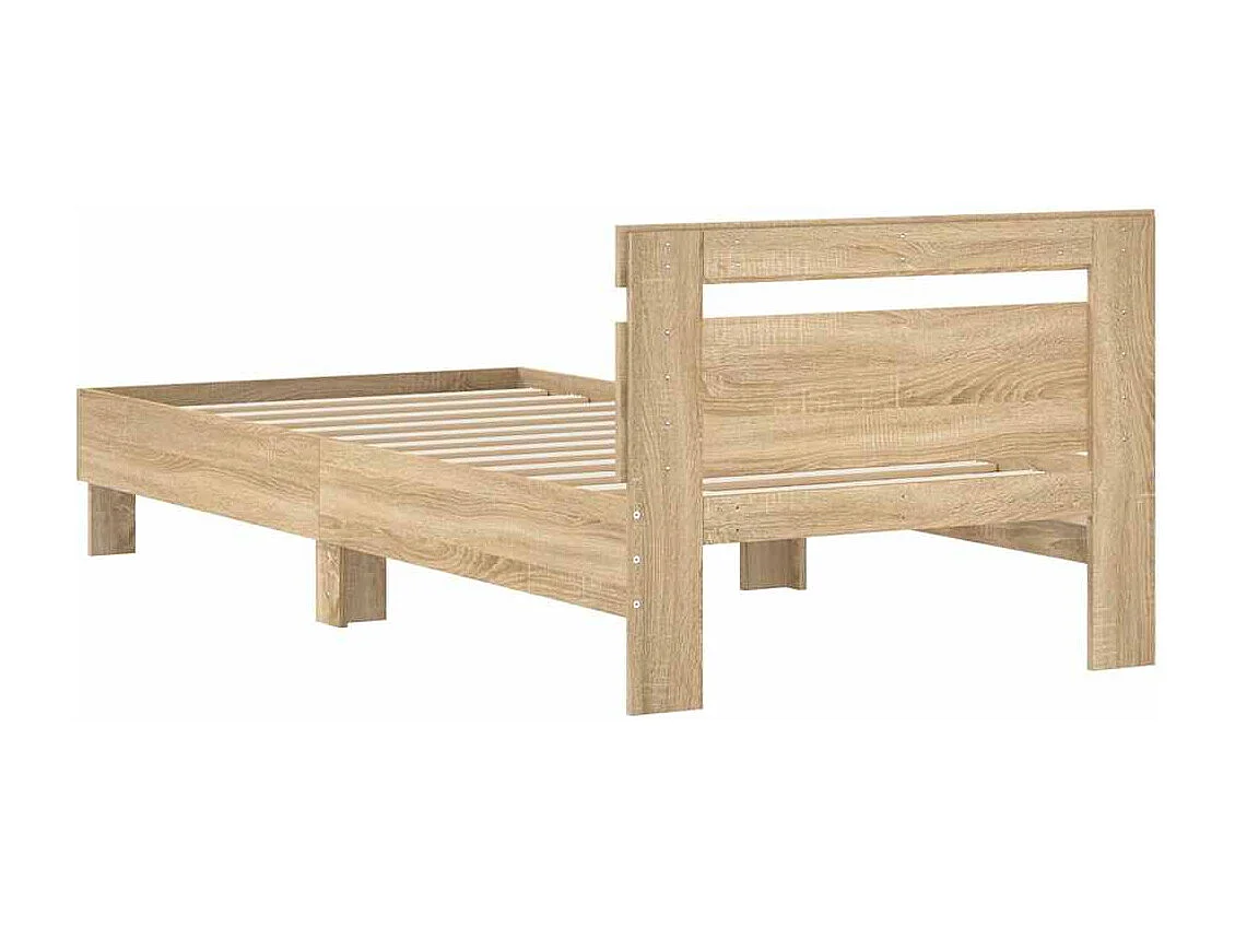 Cadre de lit sans matelas avec tête de lit 75x190 cm