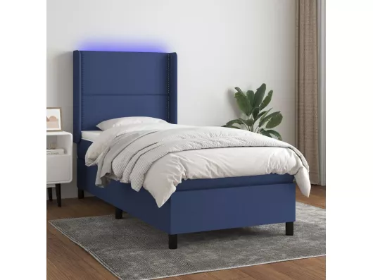 Kauf Unique Boxspringbett mit Matratze & LED Blau 90x190 cm Stoff