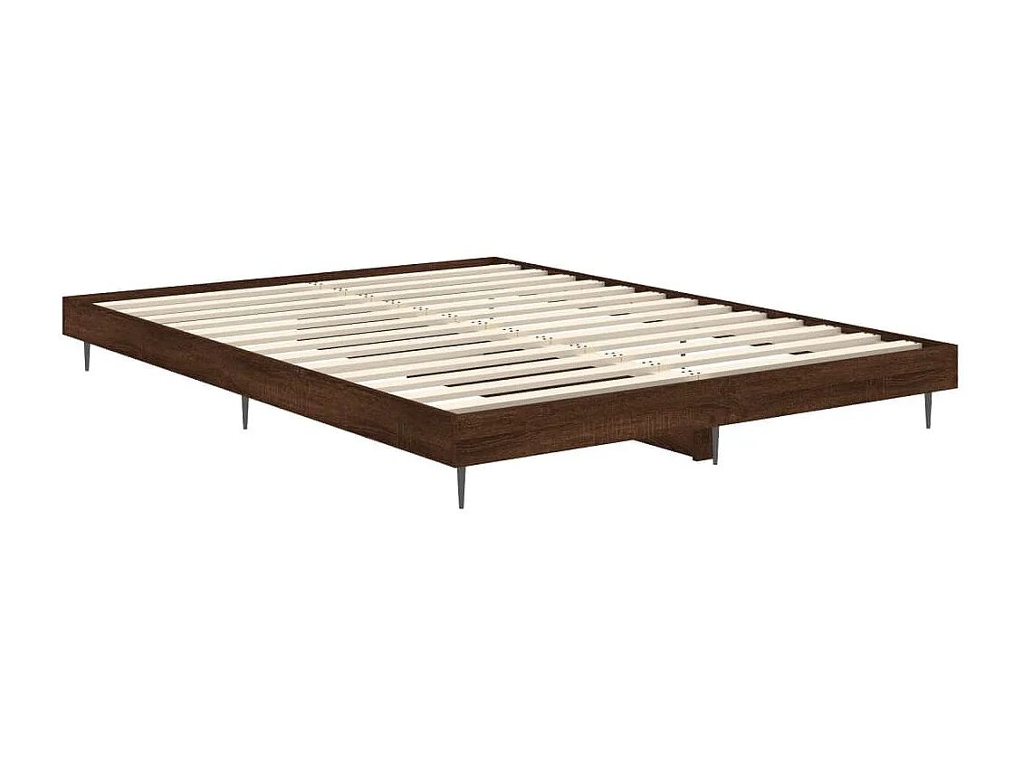 Cadre de lit sans matelas chêne marron 140x190 cm