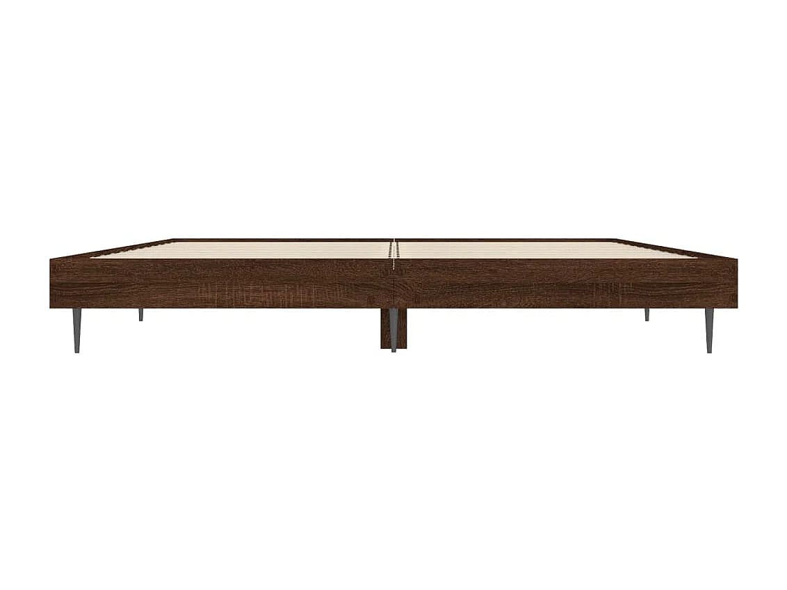 Cadre de lit sans matelas chêne marron 140x190 cm