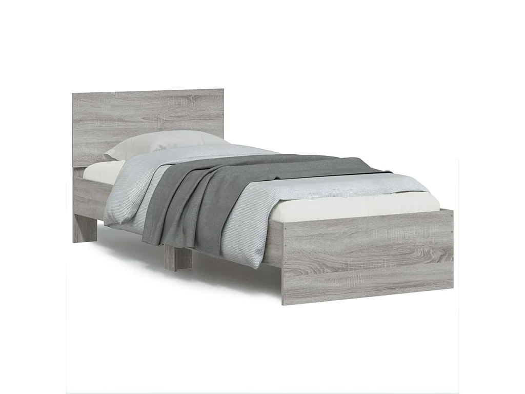 Cadre de lit sans matelas avec tête de lit 90x200 cm