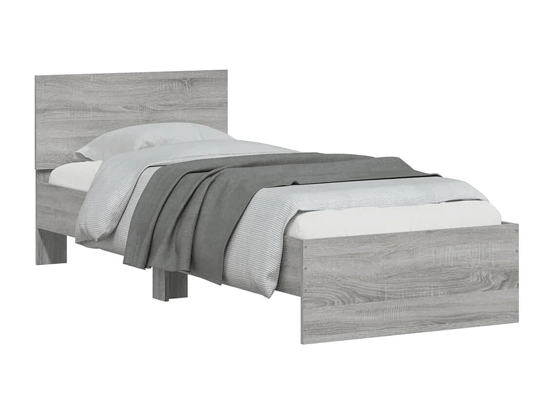 Cadre de lit sans matelas avec tête de lit 90x200 cm
