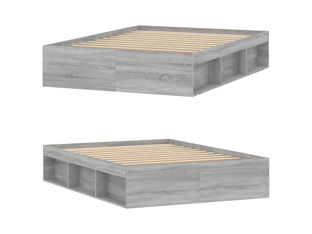 Bedframe grijs sonoma eikenkleurig 135x190 cm Double