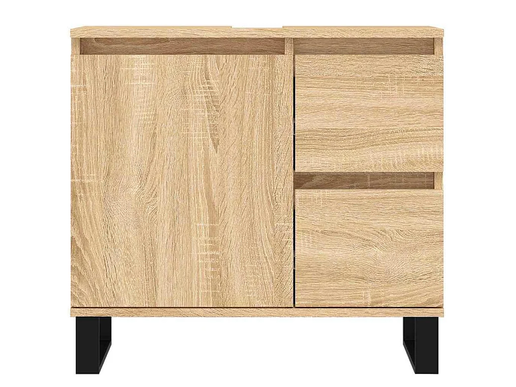 Cadre de lit sans matelas sonoma gris 135x190 cm