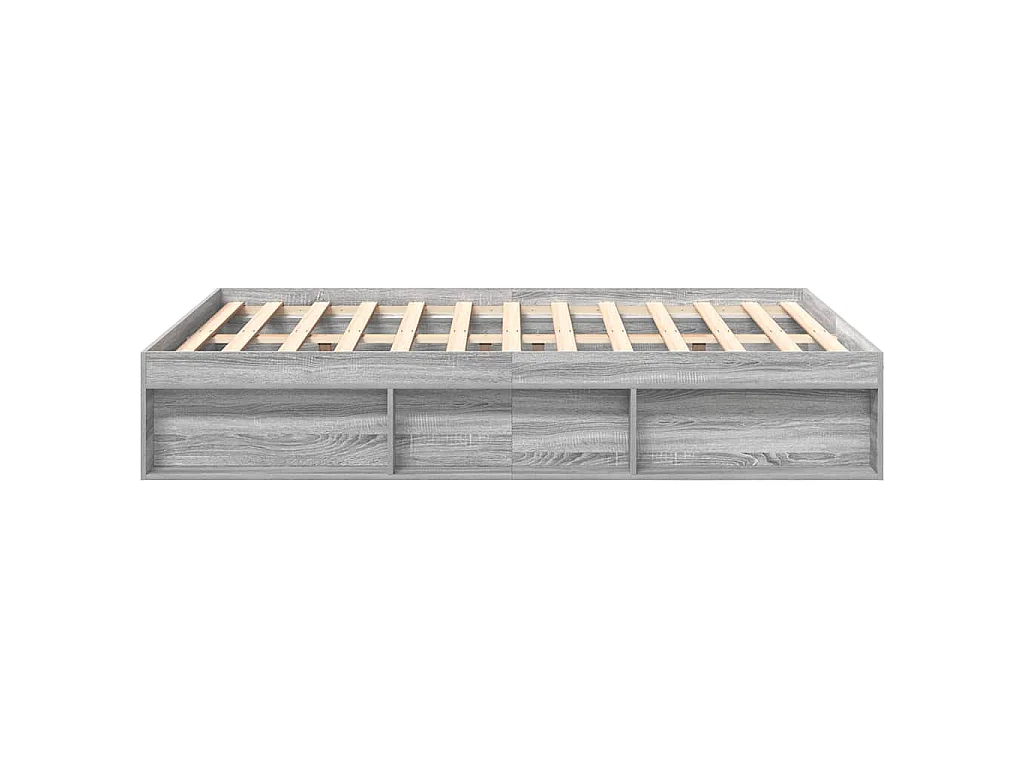 Cadre de lit sans matelas sonoma gris 135x190 cm