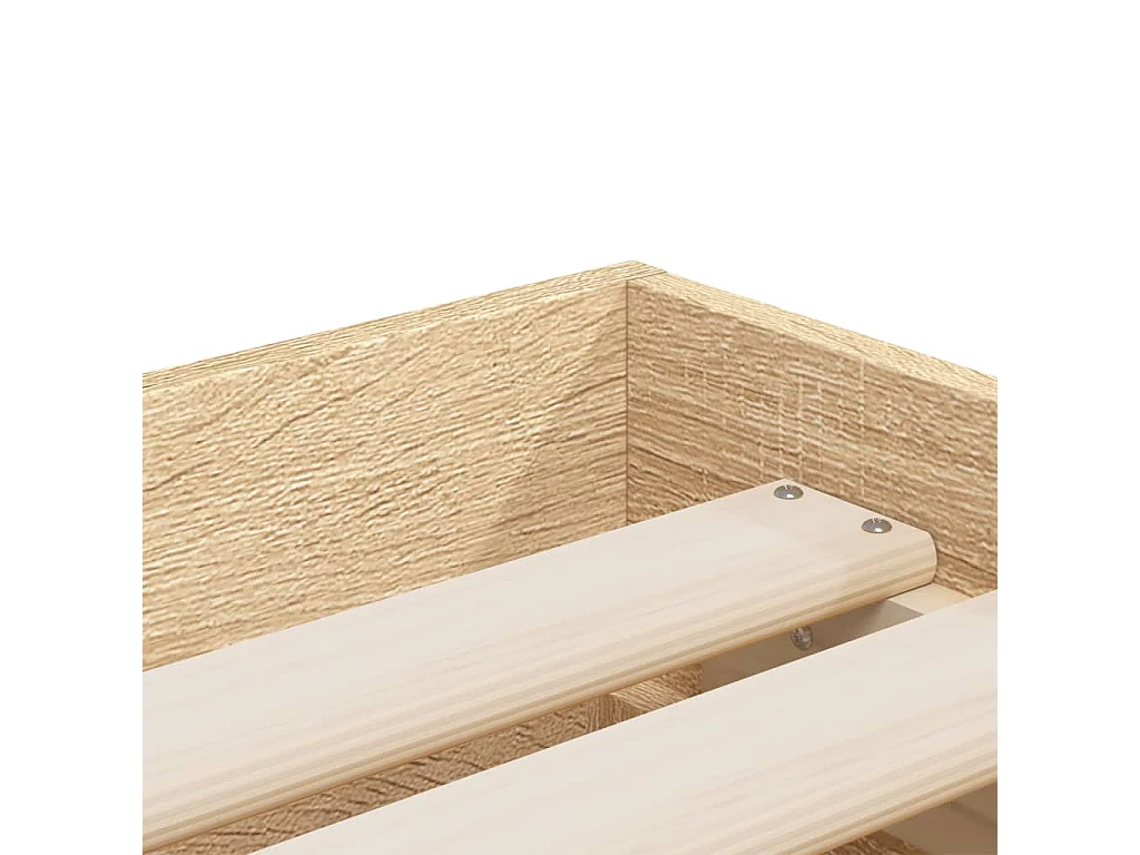 Bedframe met lades bewerkt hout sonoma eikenkleurig 100x200 cm