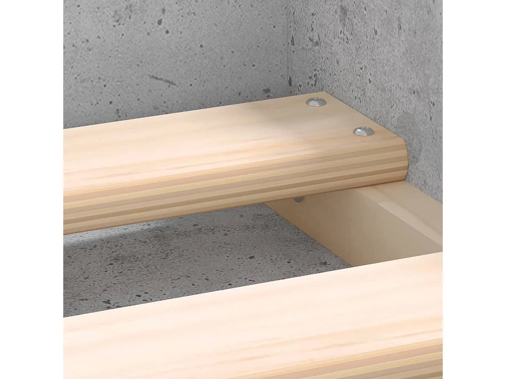 Cadre de lit sans matelas gris béton 120x200 cm