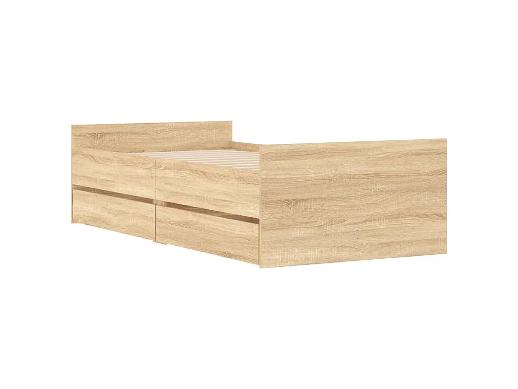 Giroletto con Cassetti Rovere Sonoma 90x200 cm