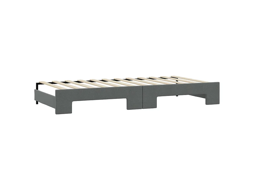 Sofá cama nido con cajones tela gris oscuro 80x200 cm