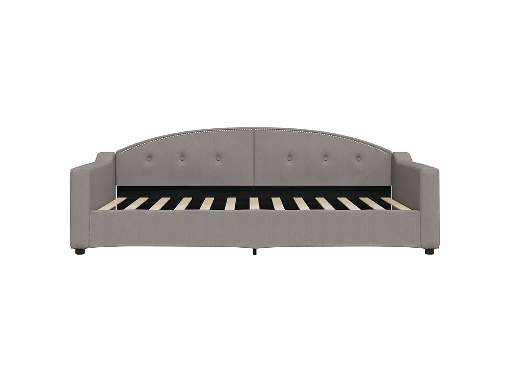Sofá-cama com colchão 100x200 cm tecido cinzento-acastanhado