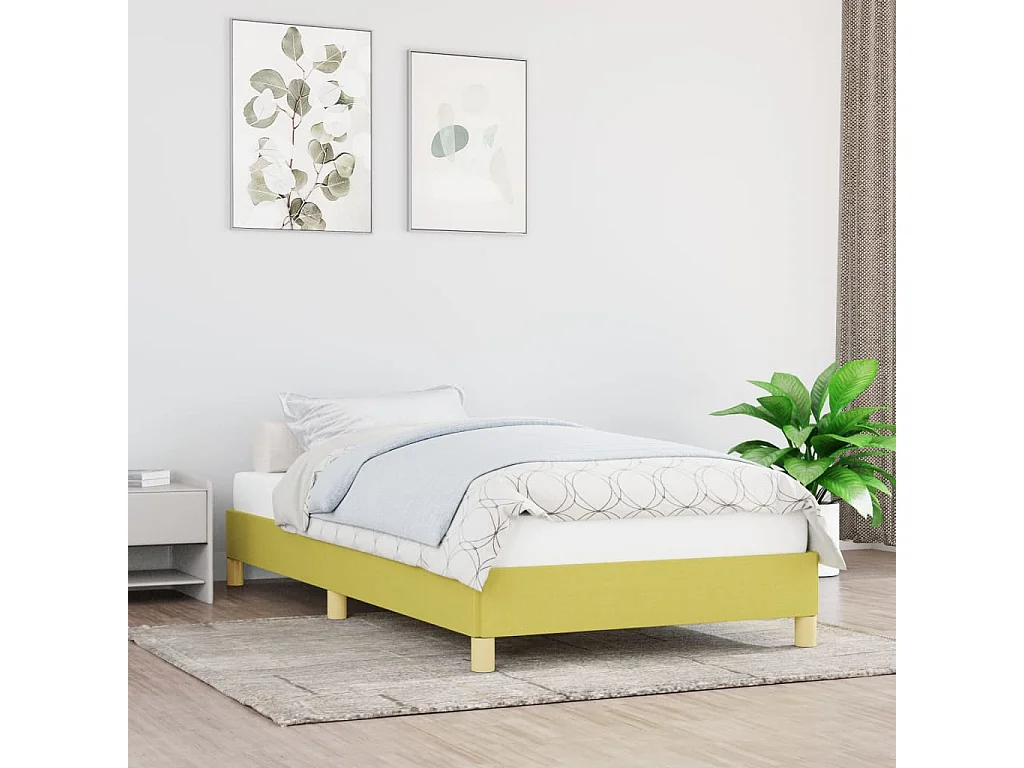 Bettgestell Grün 80x200 cm Stoff