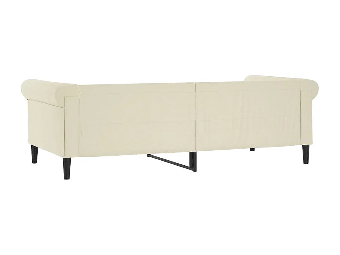 Lit de jour sans matelas crème 80x200 cm similicuir