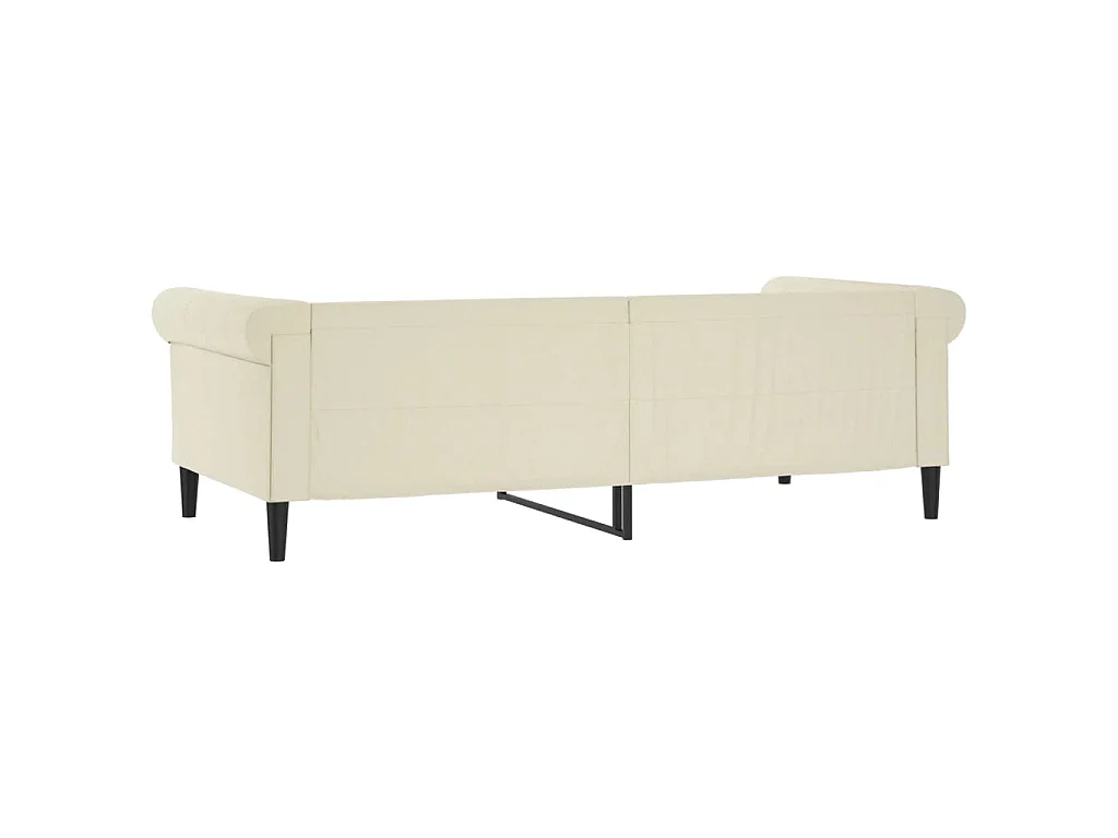 Lit de jour sans matelas crème 80x200 cm similicuir