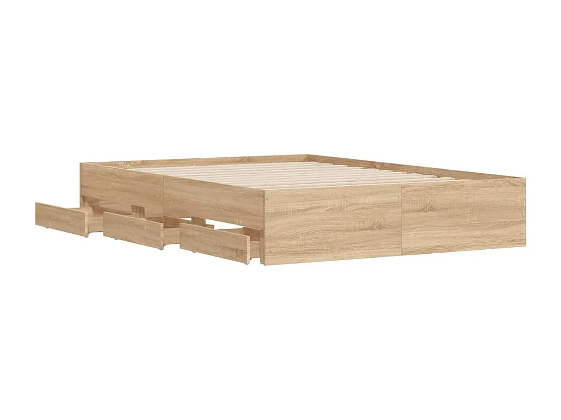 Giroletto Cassetti Rovere Sonoma 120x200 cm Legno Multistrato