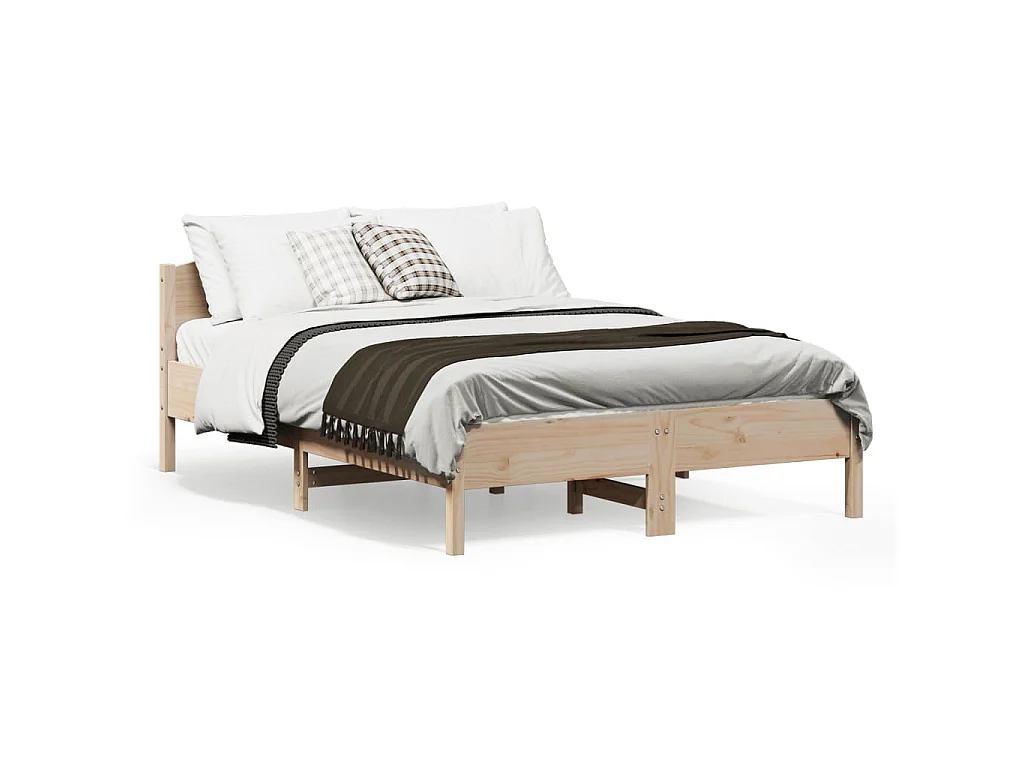 Cadre de lit sans matelas 120x190 cm bois de pin massif