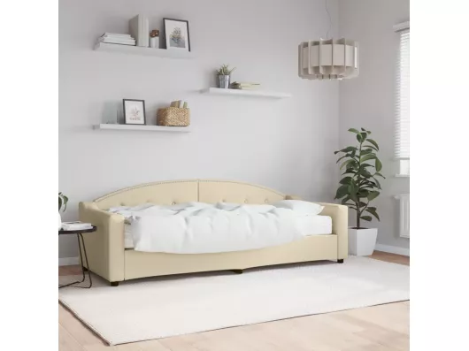 Kauf Unique Tagesbett mit Matratze Creme 80x200 cm Stoff