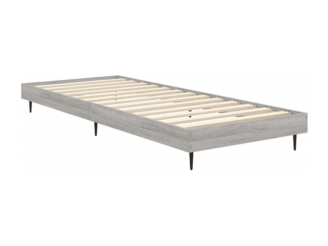 Estrutura cama 75x190 cm derivados de madeira cinzento sonoma
