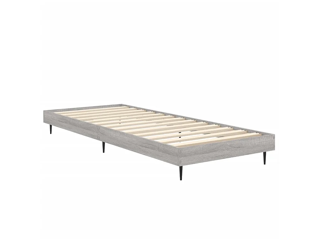 Cadre de lit sans matelas sonoma gris 75x190 cm
