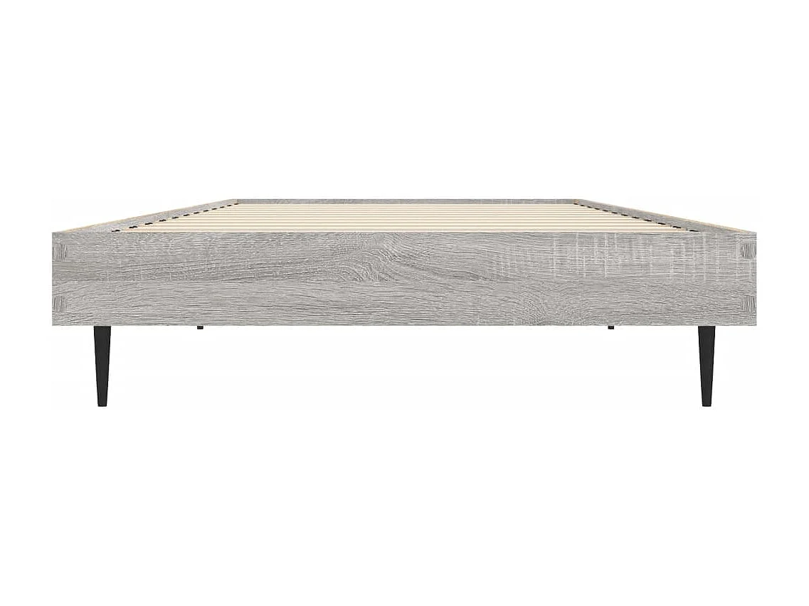 Cadre de lit sans matelas sonoma gris 75x190 cm