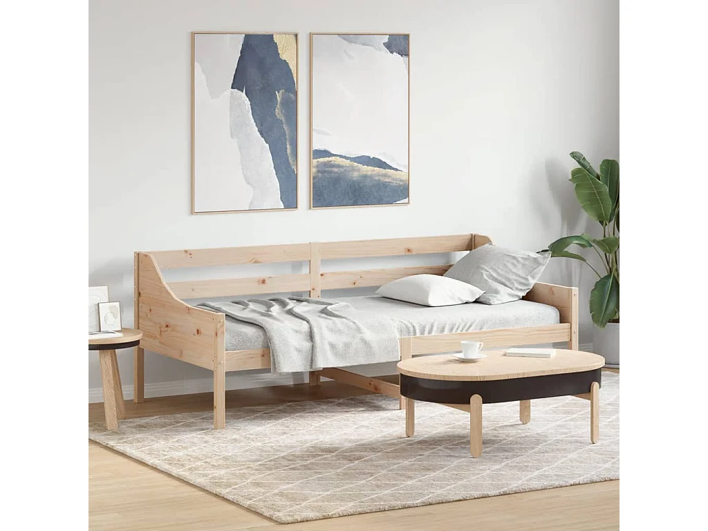 Lit de jour sans matelas 90x200 cm bois de pin massif