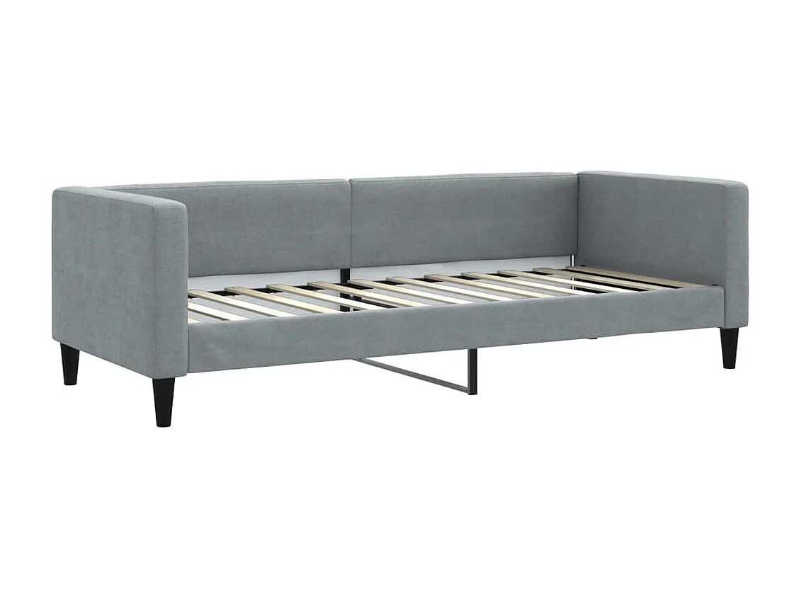 Lit de repos sans matelas gris clair 80x200 cm tissu