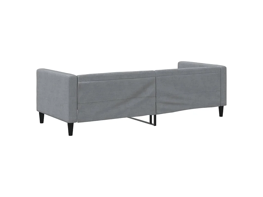 Lit de repos sans matelas gris clair 80x200 cm tissu