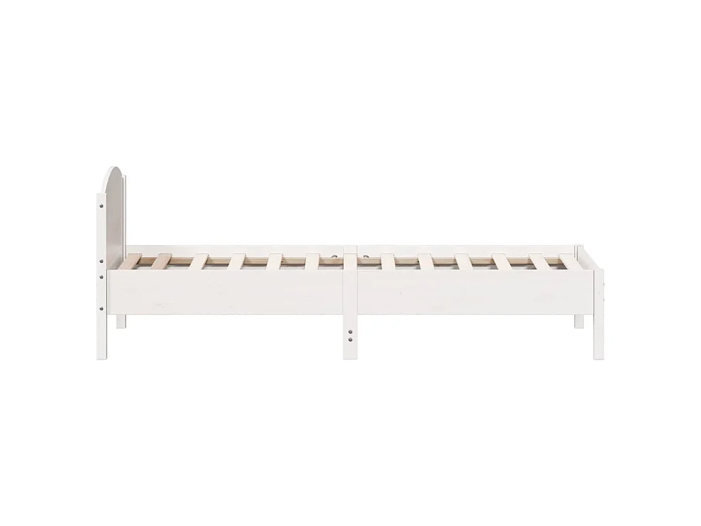 Cadre de lit sans matelas blanc 90x200 cm bois de pin massif